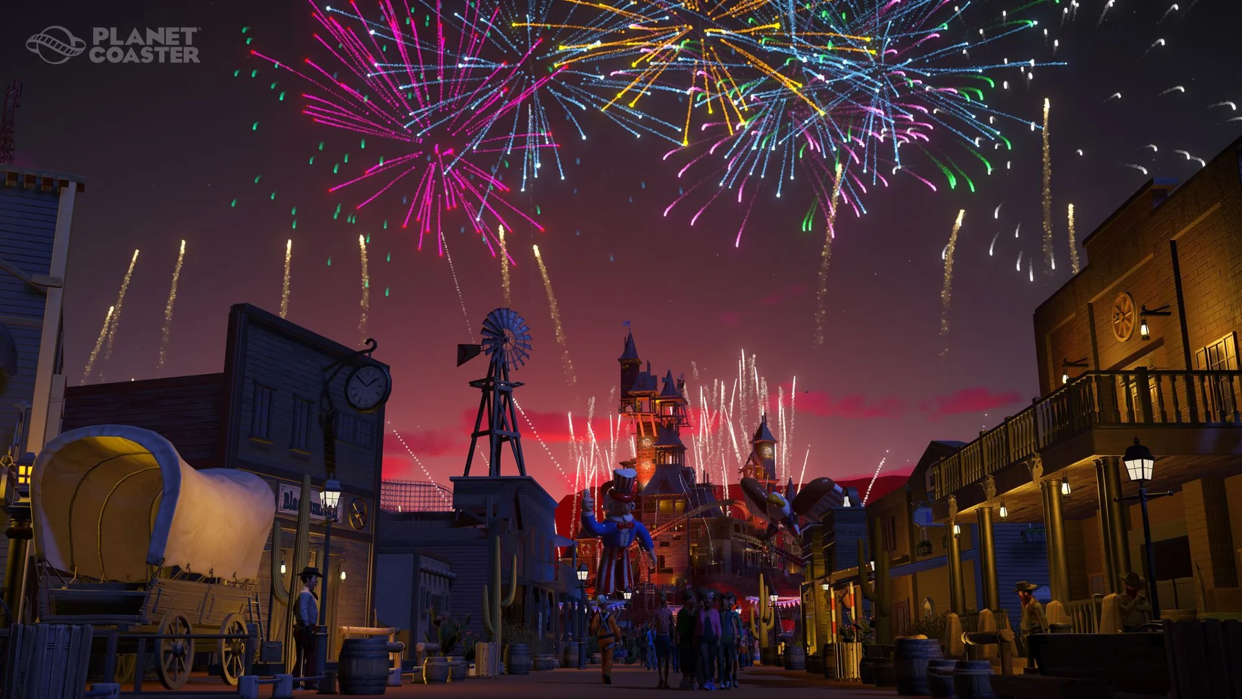 Planet Coaster game scene