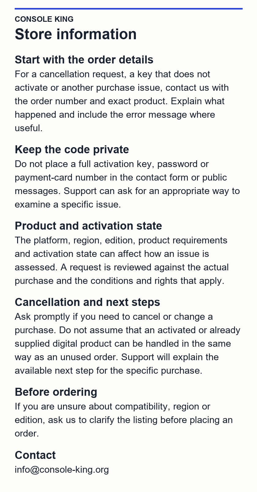 Refund Policy — Console King